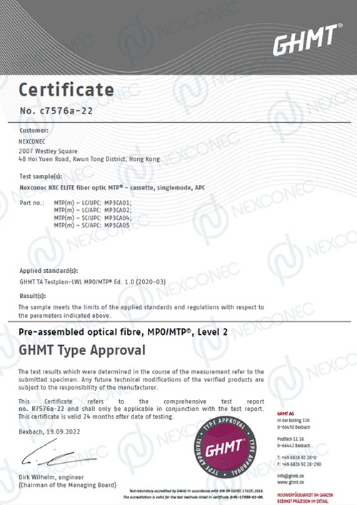 Elite Fiber Optic MTP® - Cassette SM APC